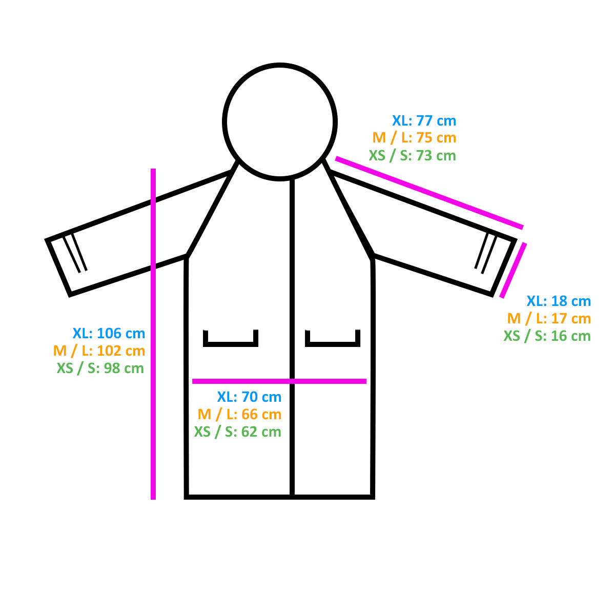 813241-1 Regnfrakk - marine str XS/S