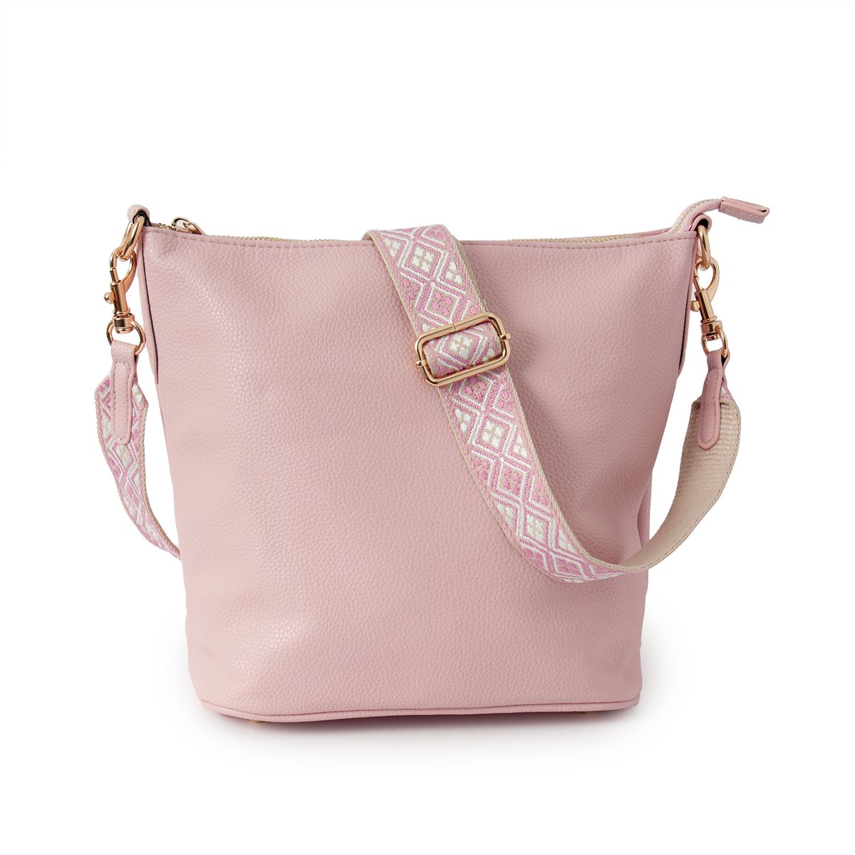 Blush Pink Satchel Handbag With Shoulder popular Strap