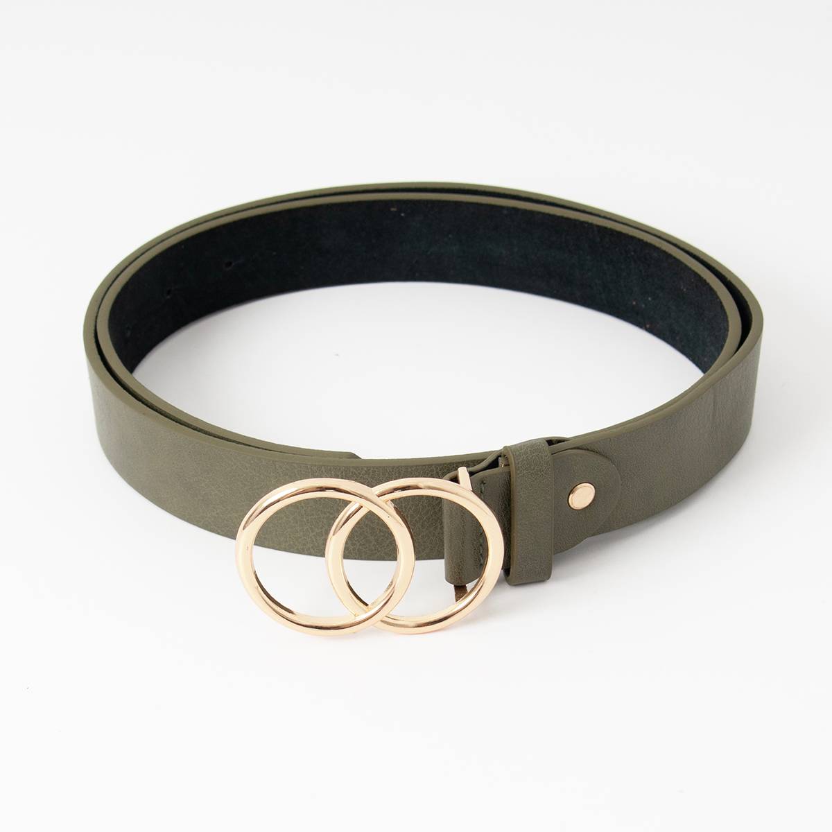 Double circle buckle belt best sale