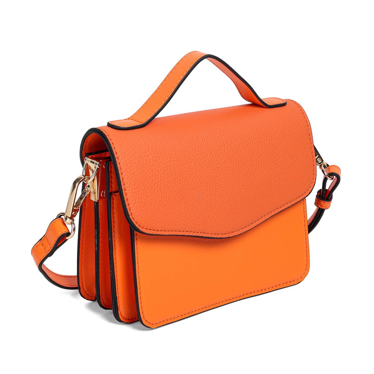 Bags, ALEXA Clutch with handle orange – Rosenvinge