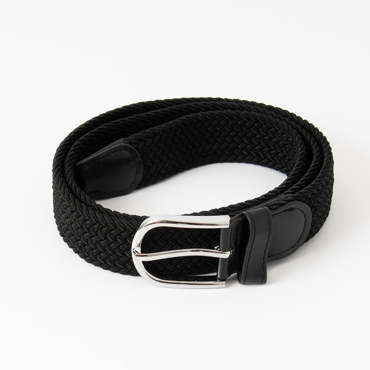 Belt braided elastic extra length (6 pkn) - black