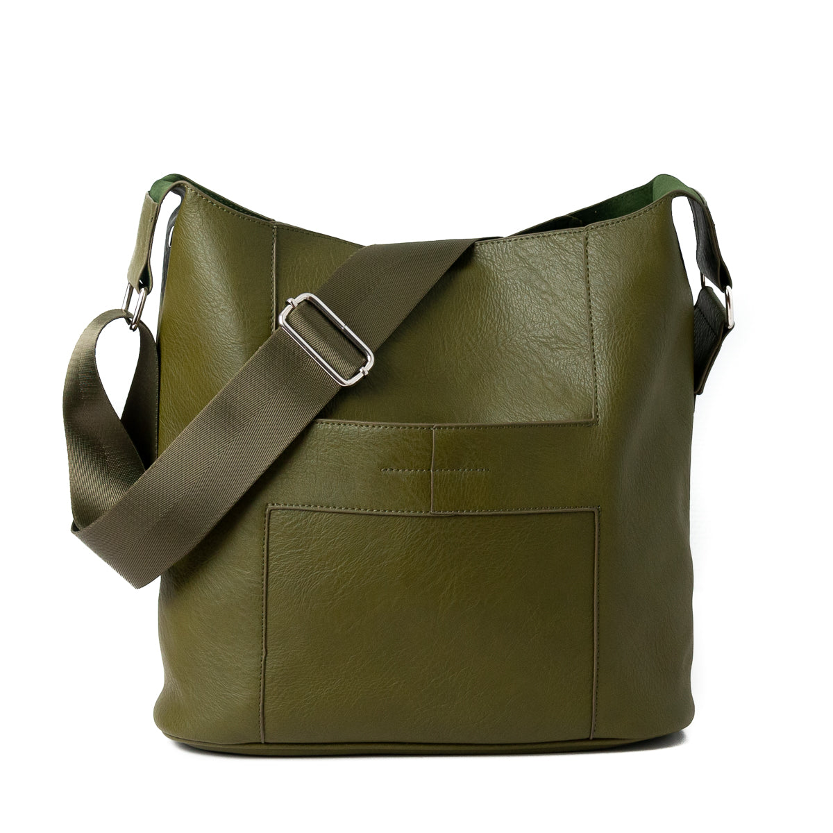 662451 Veske ANNA stor crossveske - ny olivengrønn