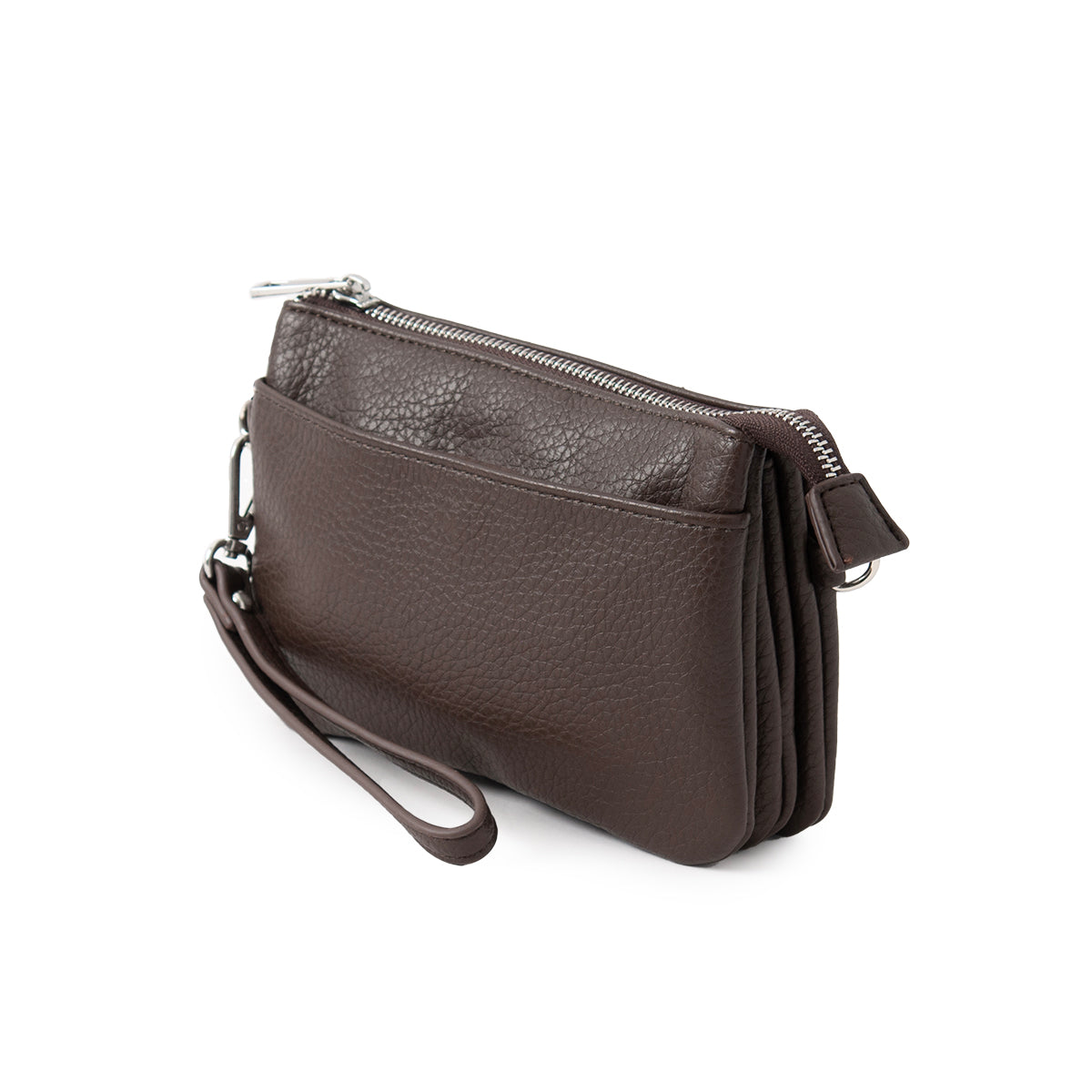 Bag ANNA clutch - new dark brown