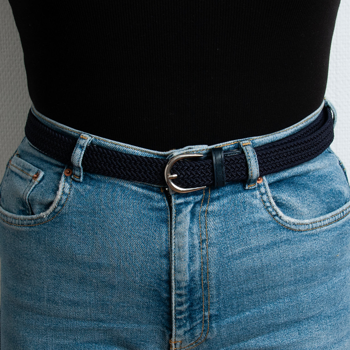 Belt (6 pcs) elastic belt - navy