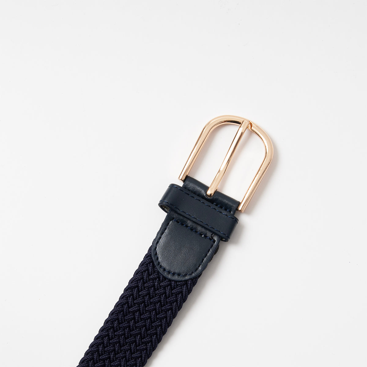 722041 Belte (6 stk) flettet strikkbelte, gull - marine