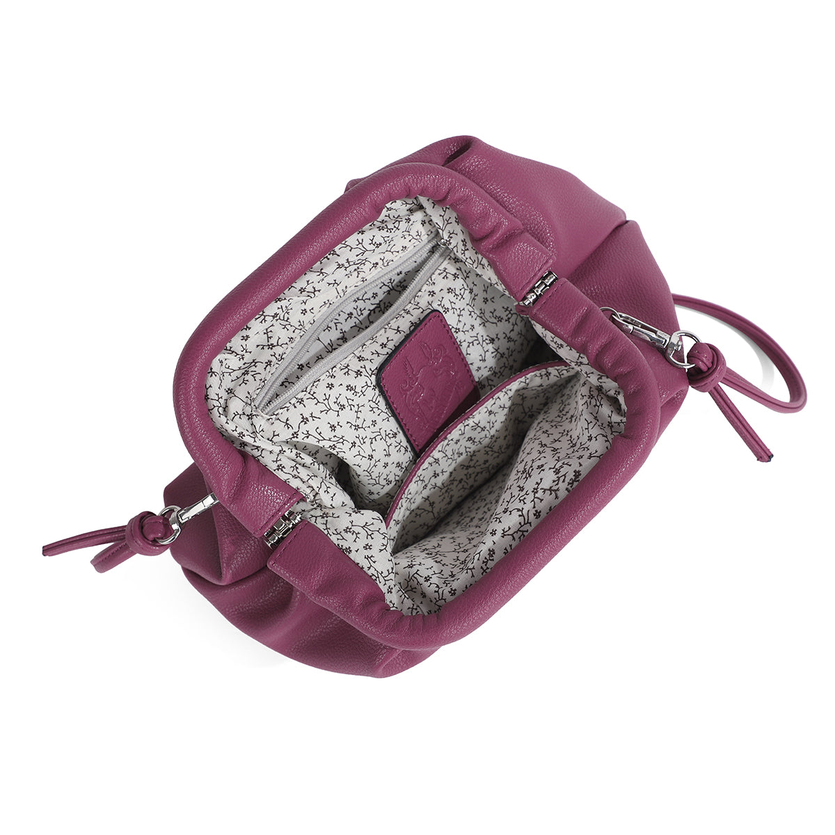 740232 Vesker NORA clutch - mørk rosa