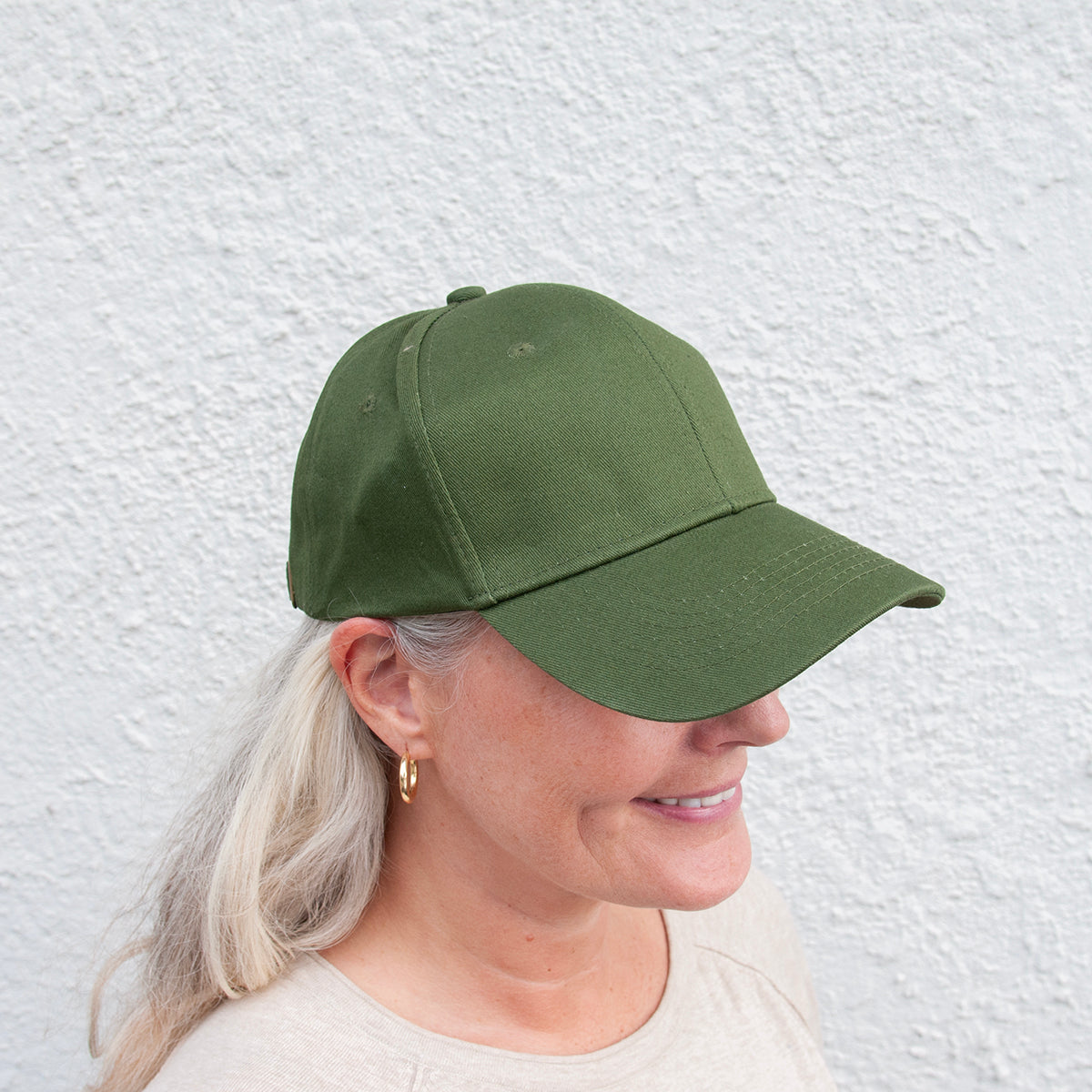 Hat, cap cotton - olive green