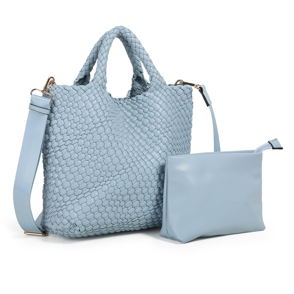 785046 Veske BILLIE Håndveske flettet - lys blå