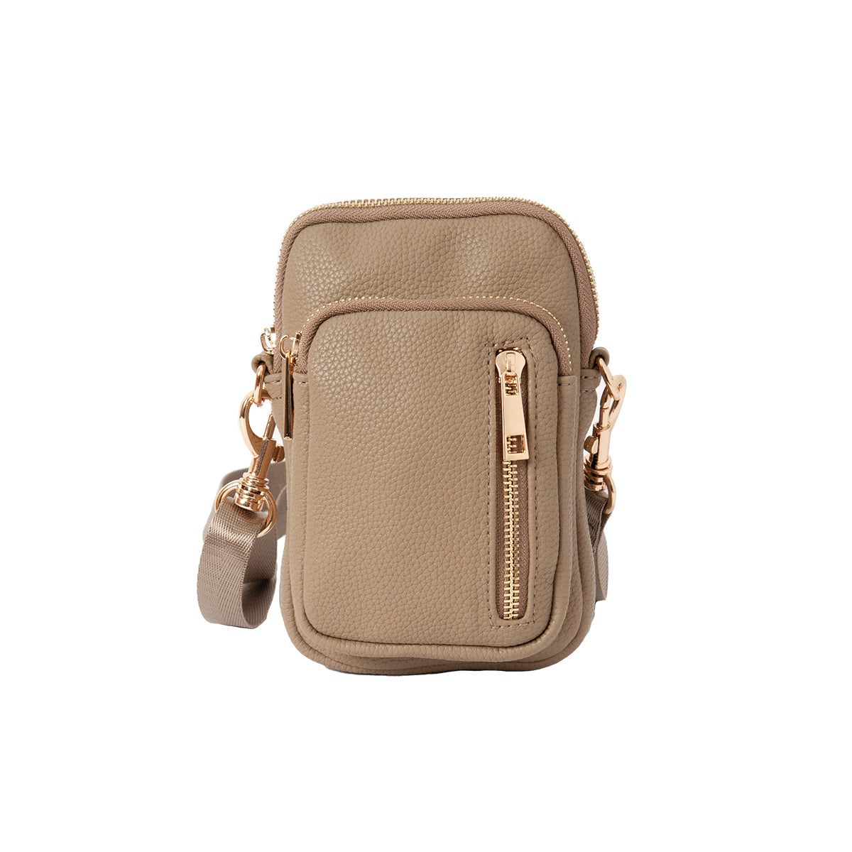 832607 Vesker, IDA MobilBag - mørk beige