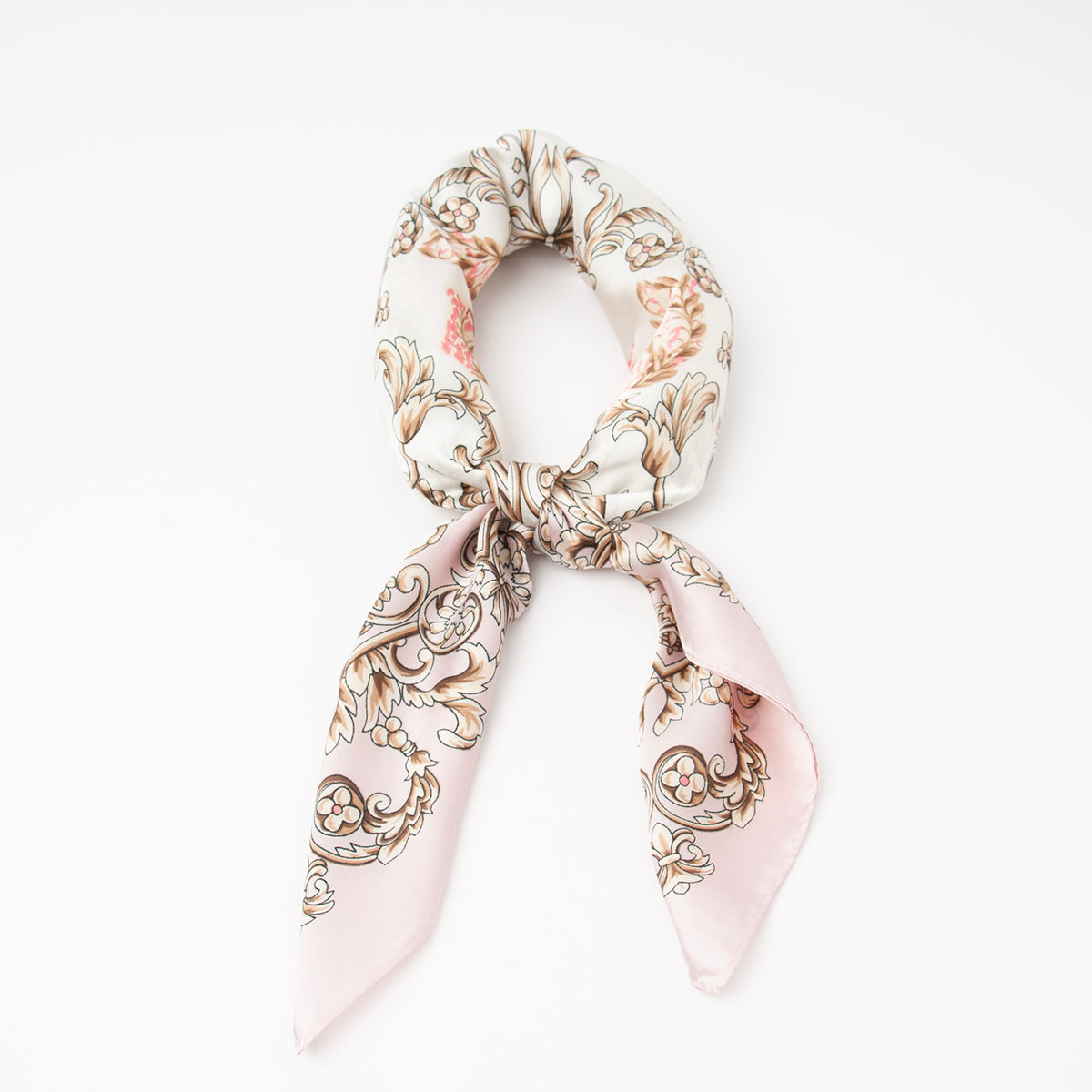 791136 Skjerf, Lite skjerf royal print - lys rosa