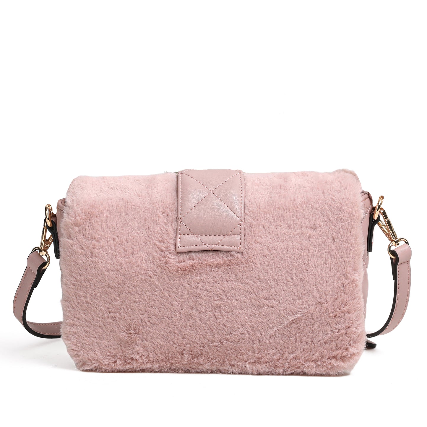 801736 Vesker, CECILIE fuskepels clutch - pudder rosa