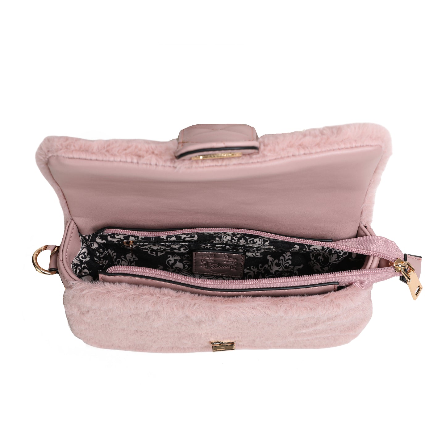 801736 Vesker, CECILIE fuskepels clutch - pudder rosa