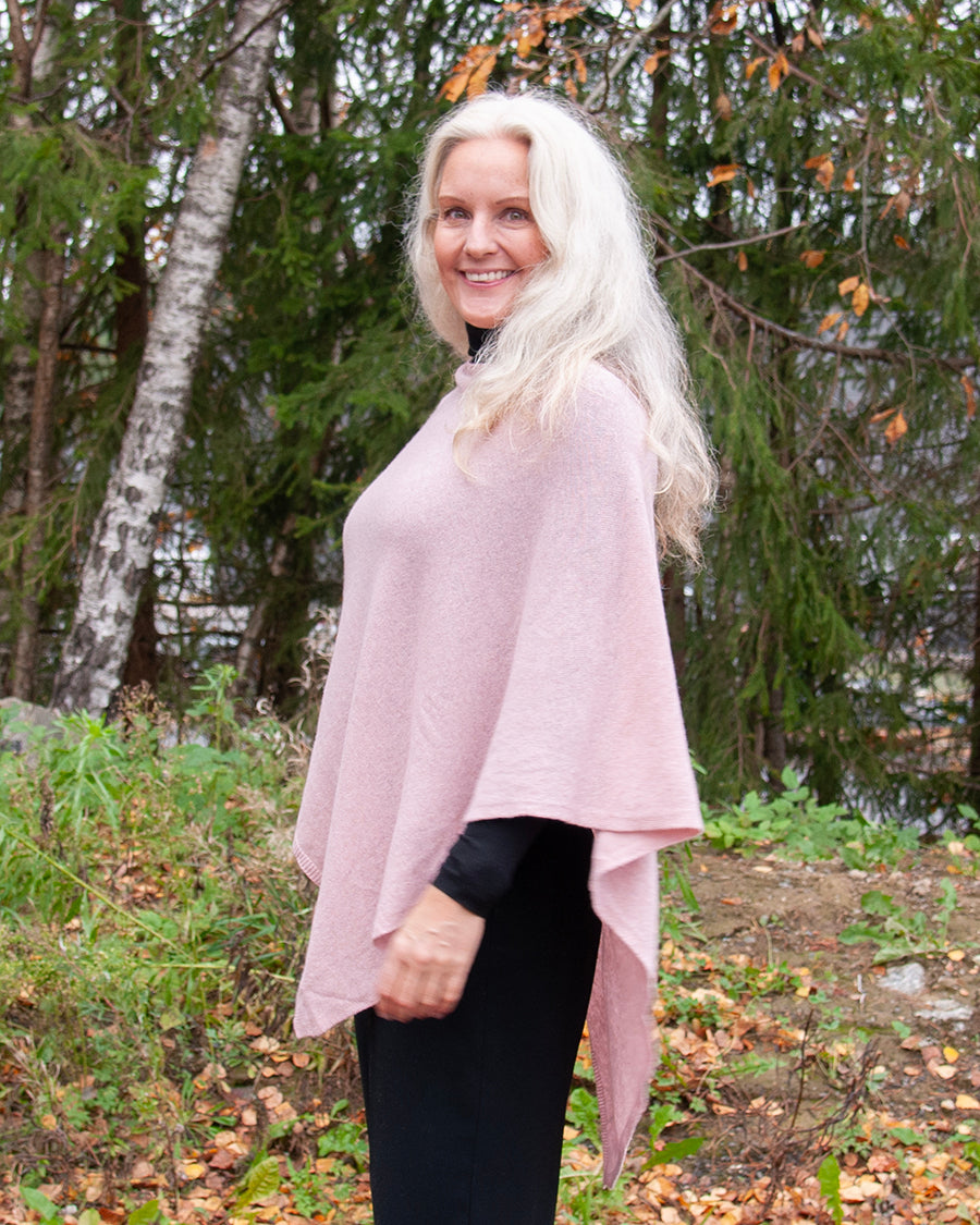 Poncho Eco Kashmir 1380/1381 - light pink