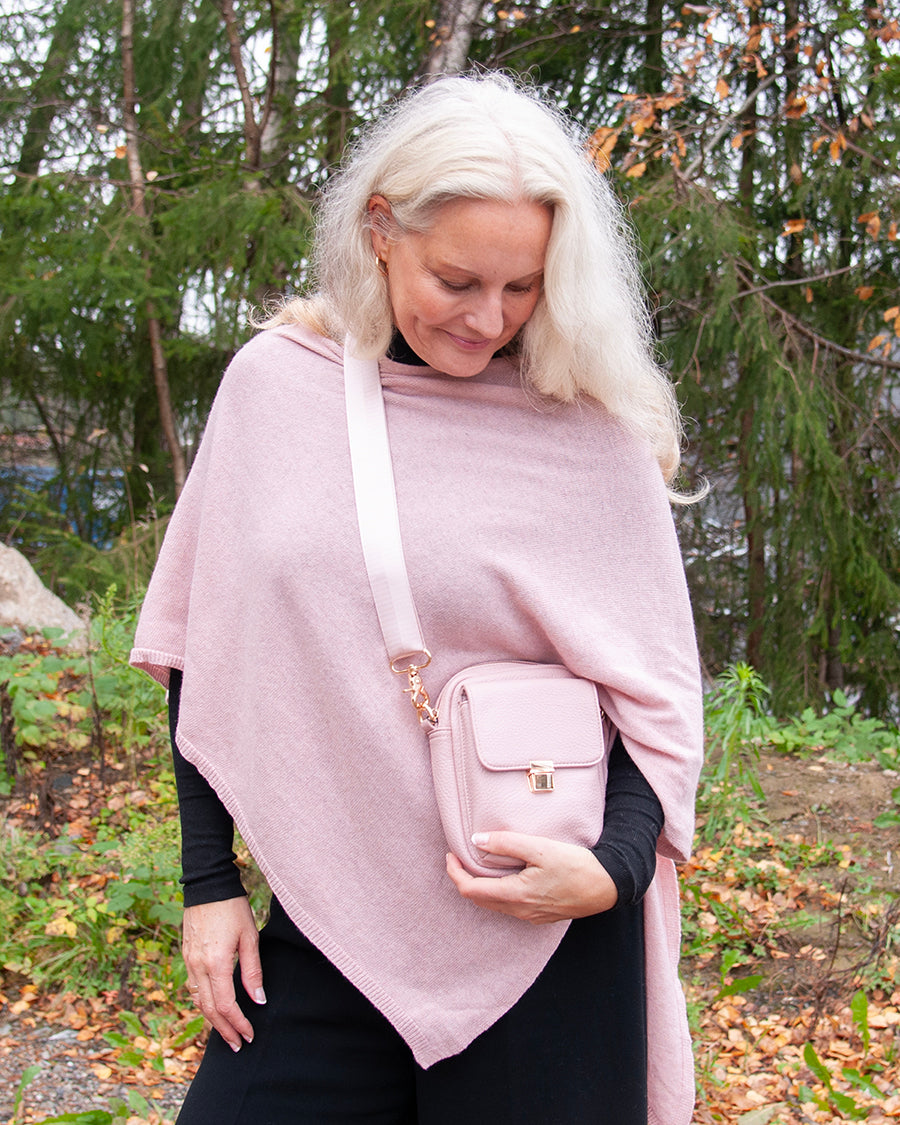 Poncho Eco Kashmir 1380/1381 - light pink