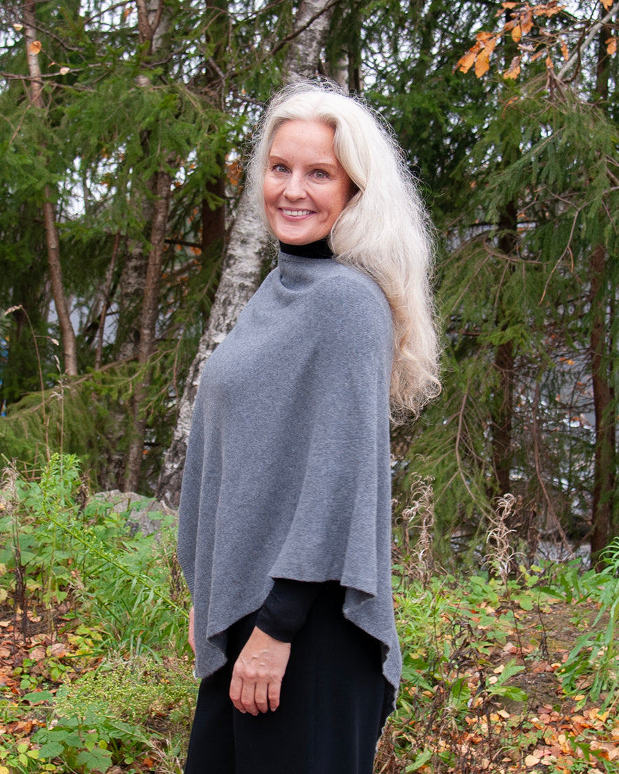 Poncho Eco Kashmir 1380/1381 - grey