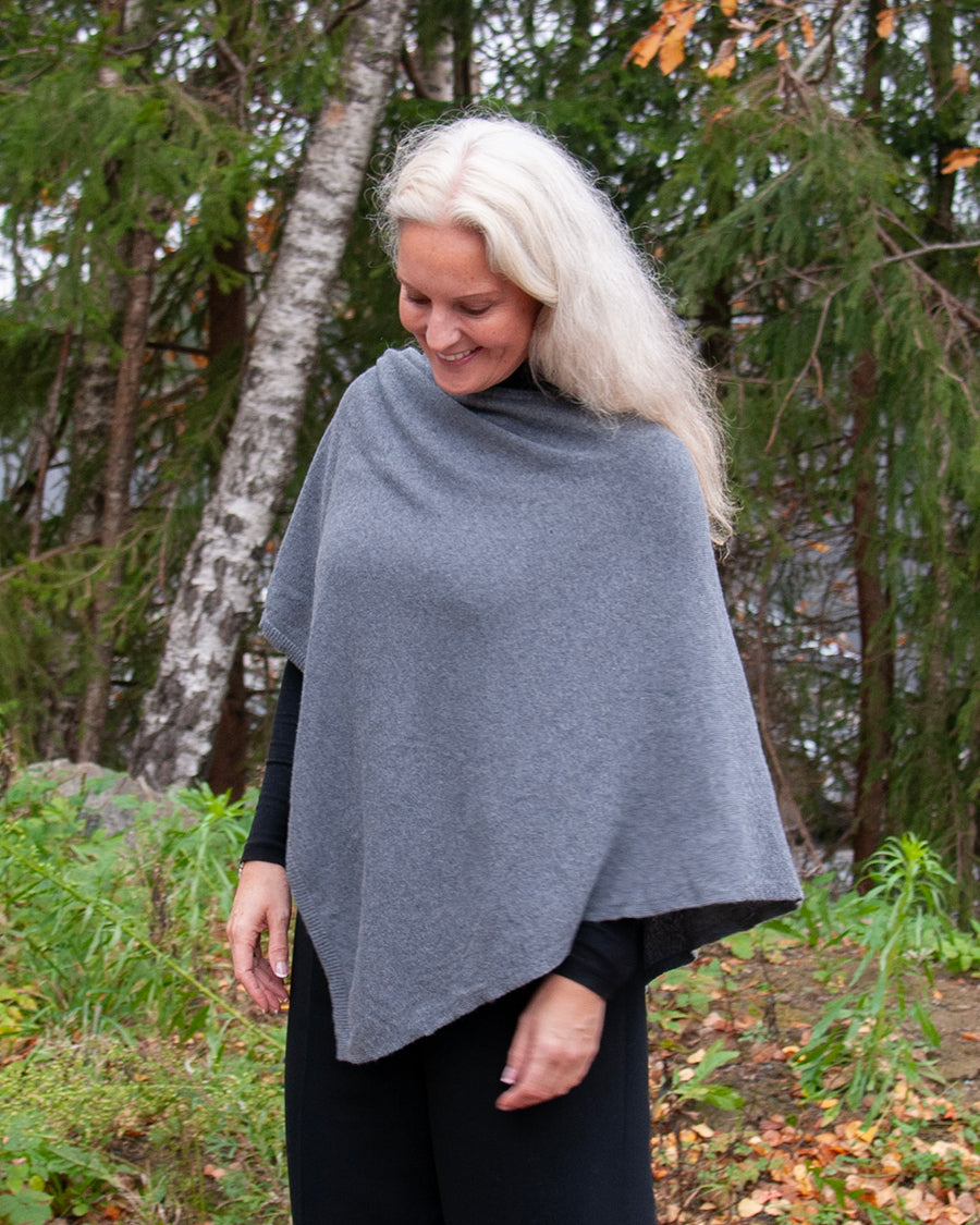 Poncho Eco Kashmir 1380/1381 - grey