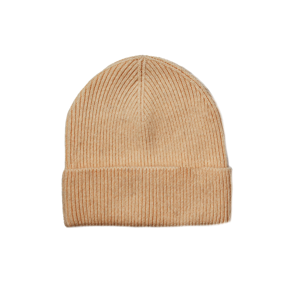 Knitted wool hat with folds FG23501 - beige