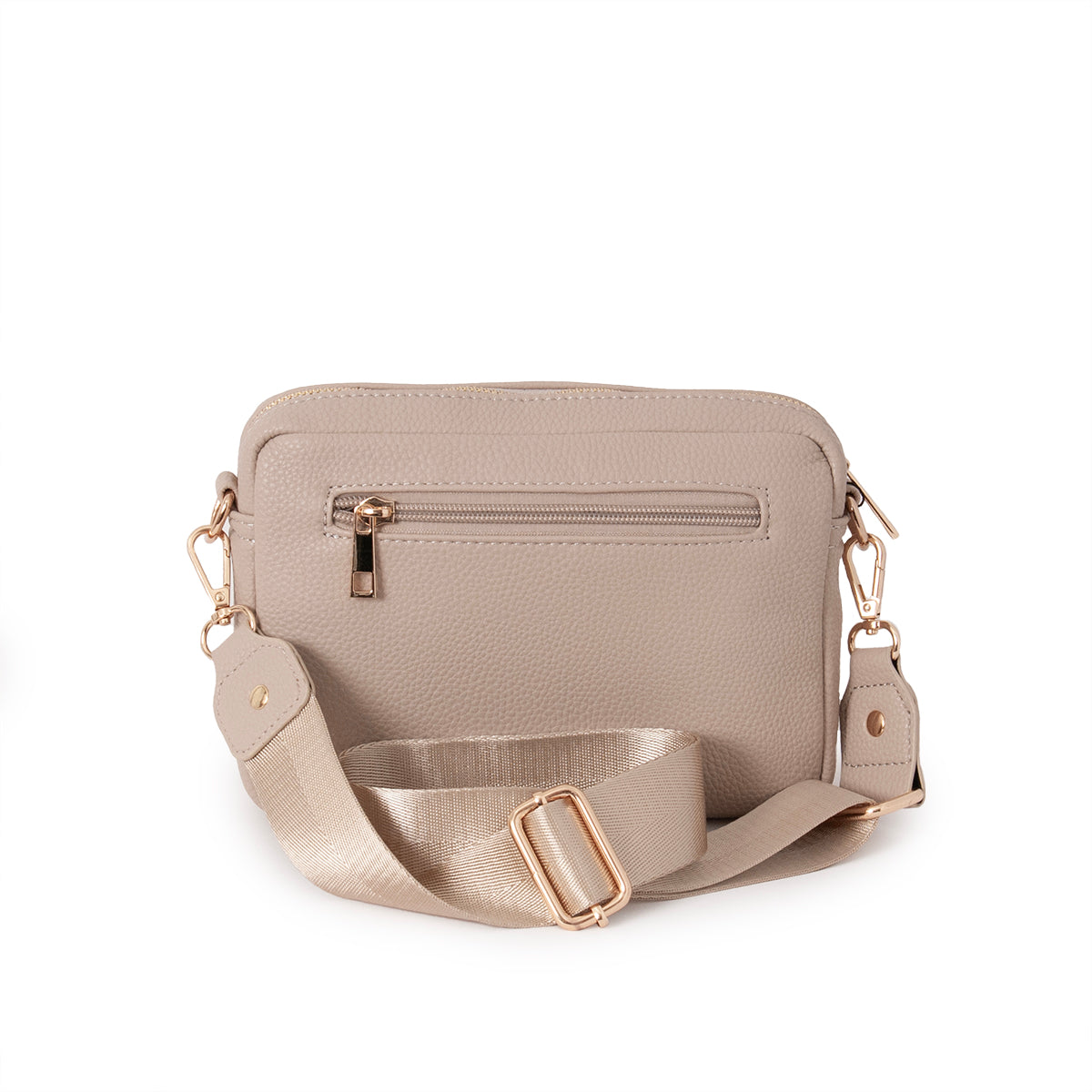 Bag DALLAS Clutch with front pocket - beige