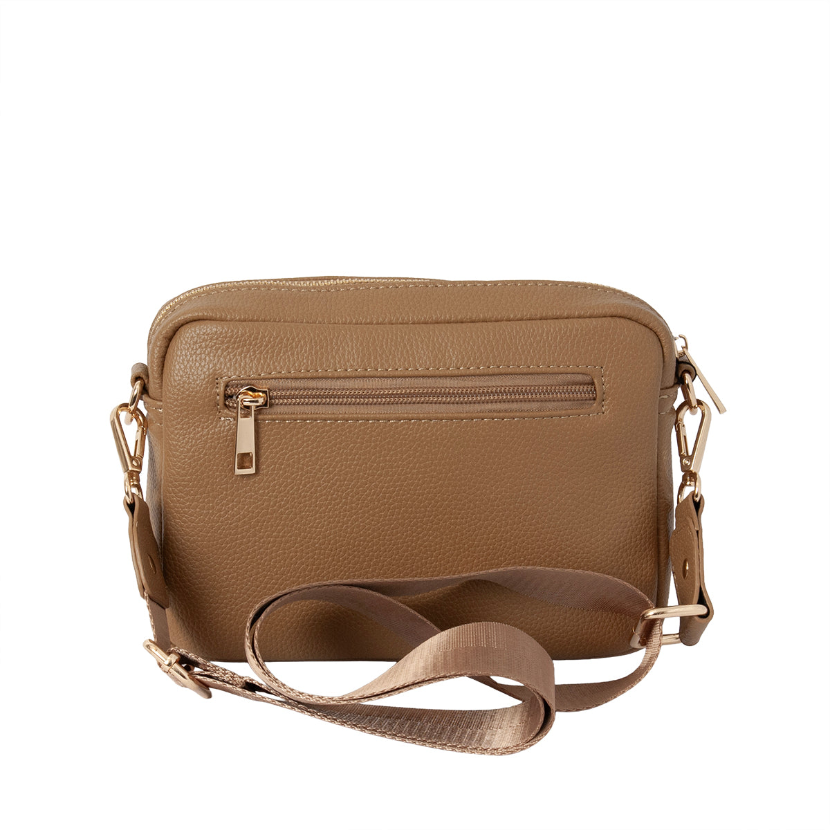 Bag DALLAS Clutch with front pocket - cognac