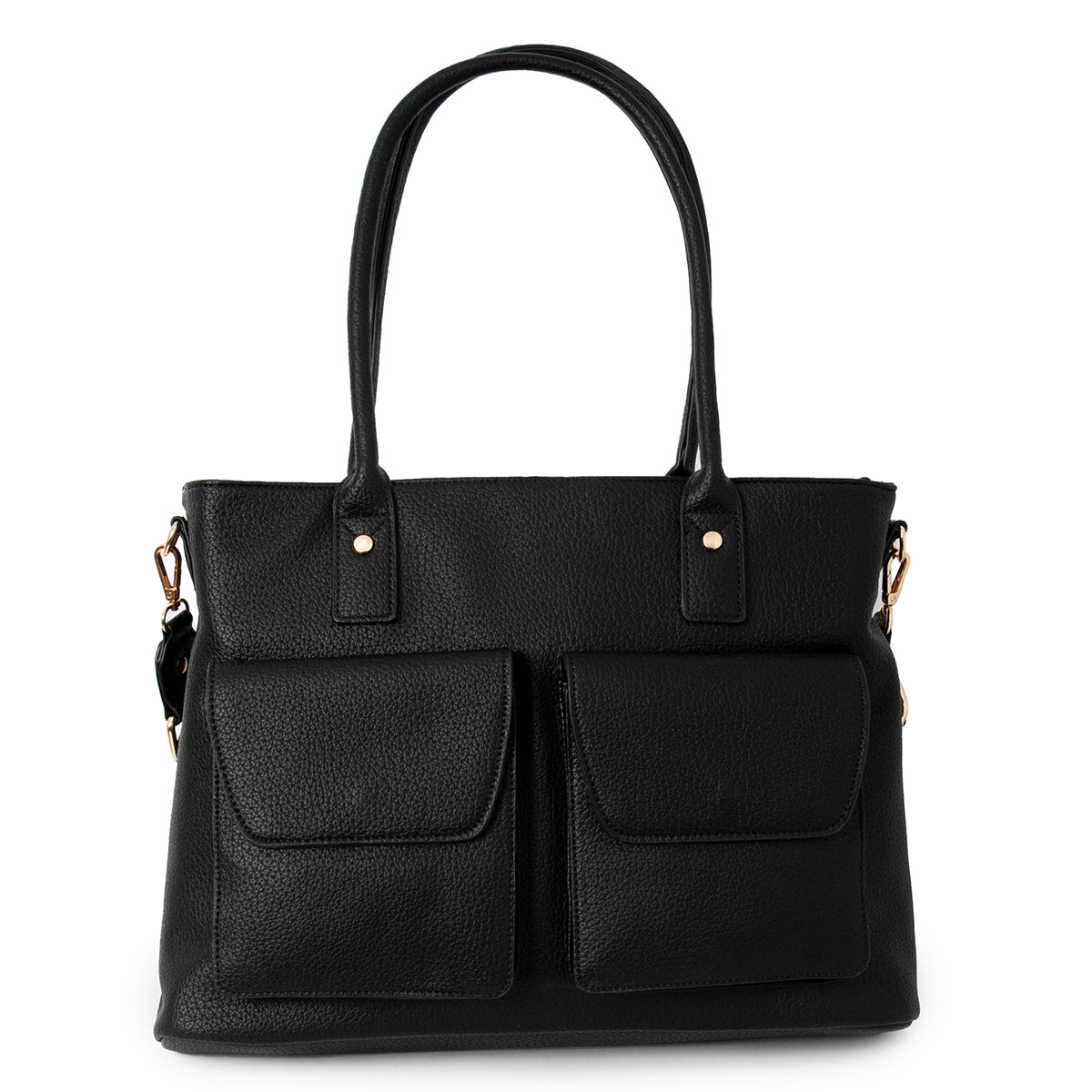 815301 Veske DENVER Shopper med frontlommer - svart