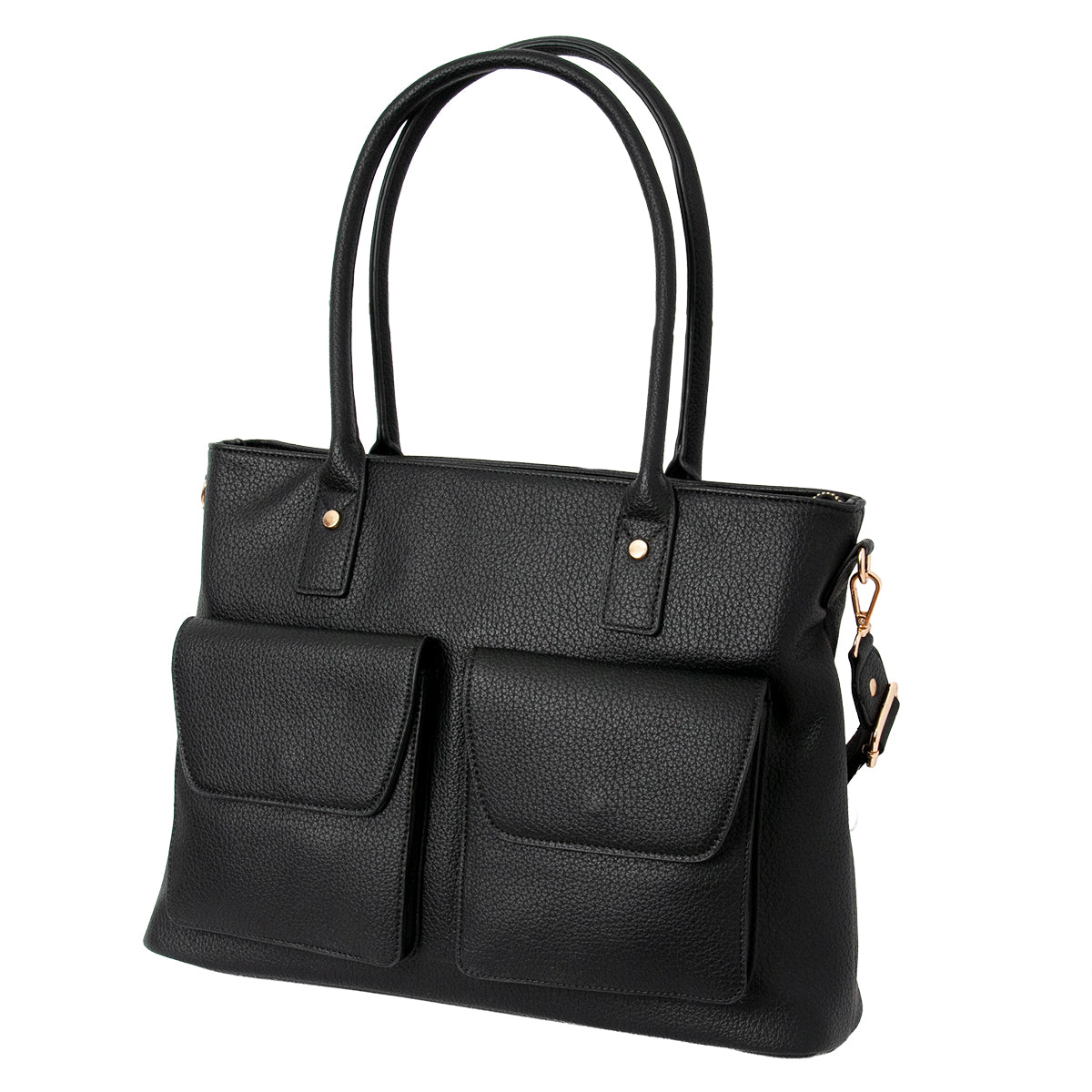 815301 Veske DENVER Shopper med frontlommer - svart