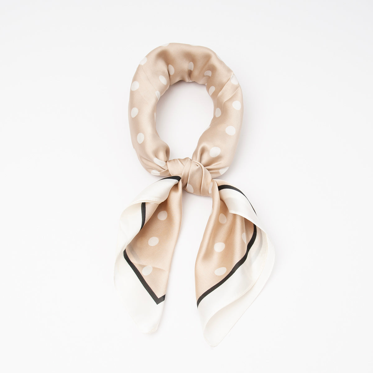 Scarf, small scarf dots - beige