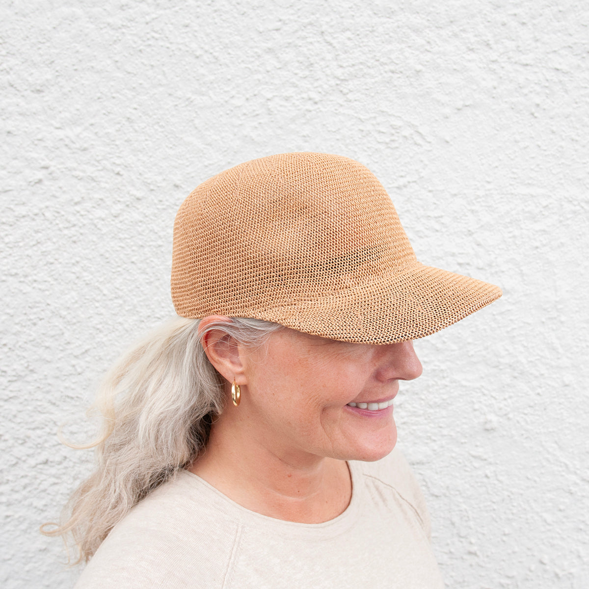 Summer hat, Straw cap - offwhite