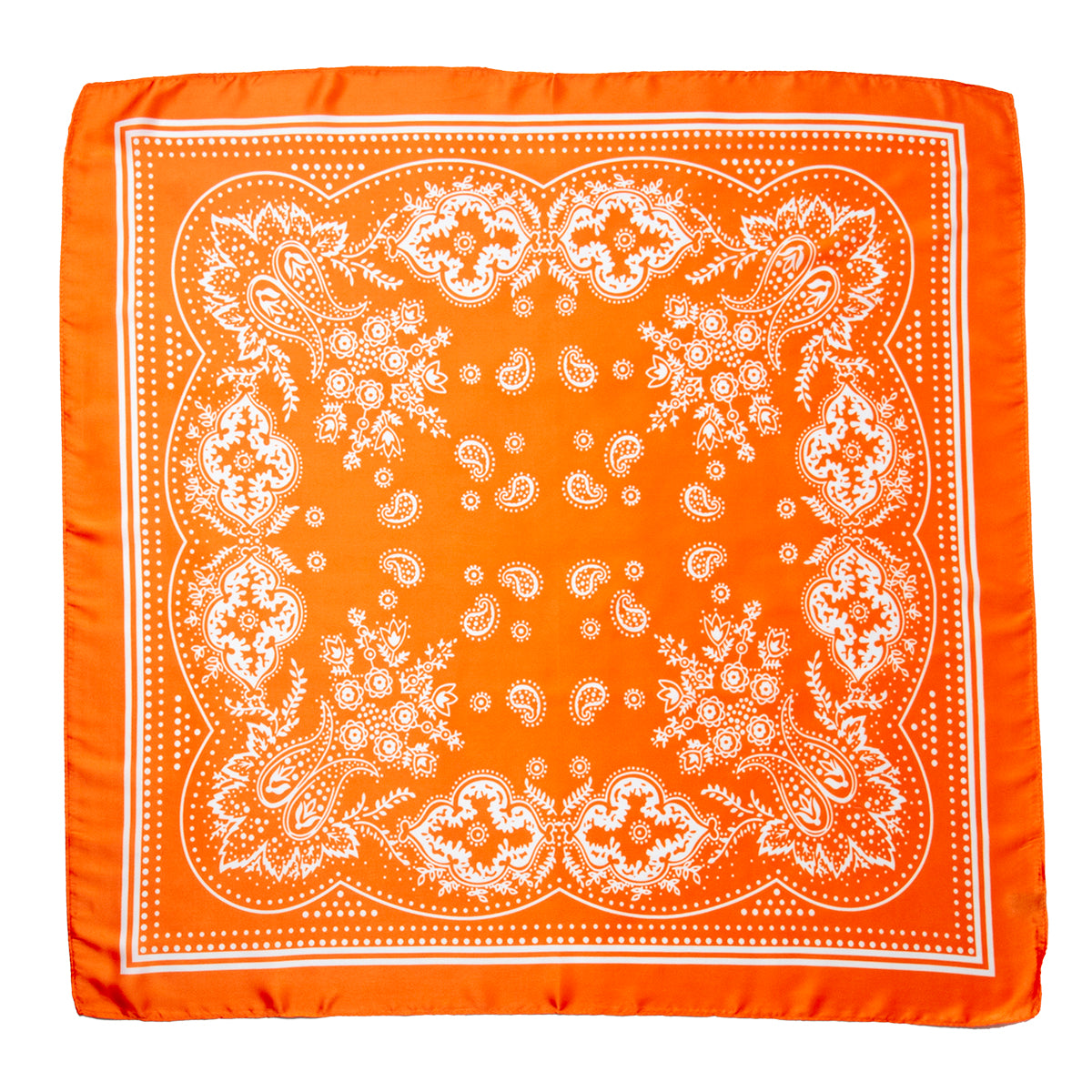 822370 Skjerf, lite skjerf bandanaprint - orange