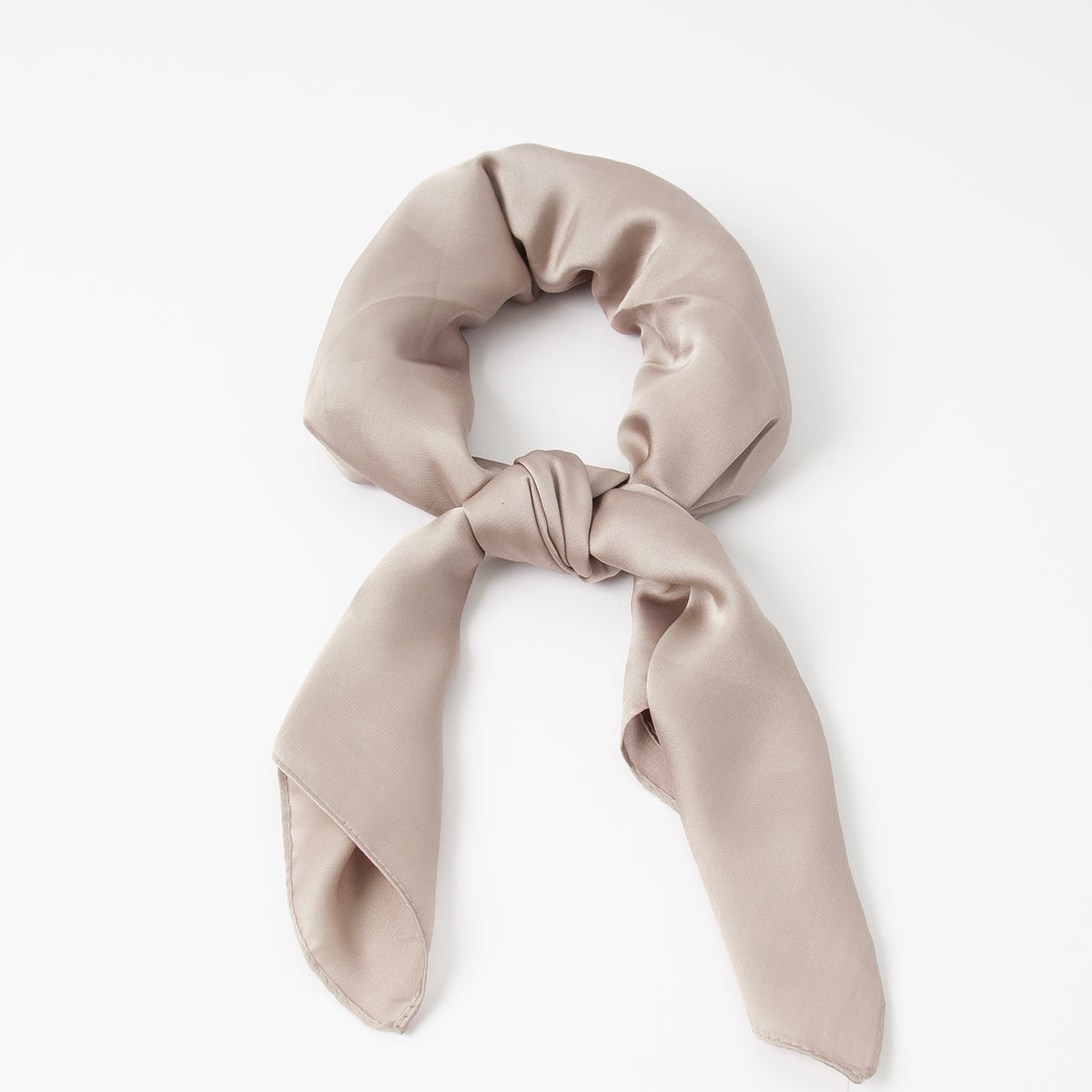 Scarf, Small plain scarf - beige