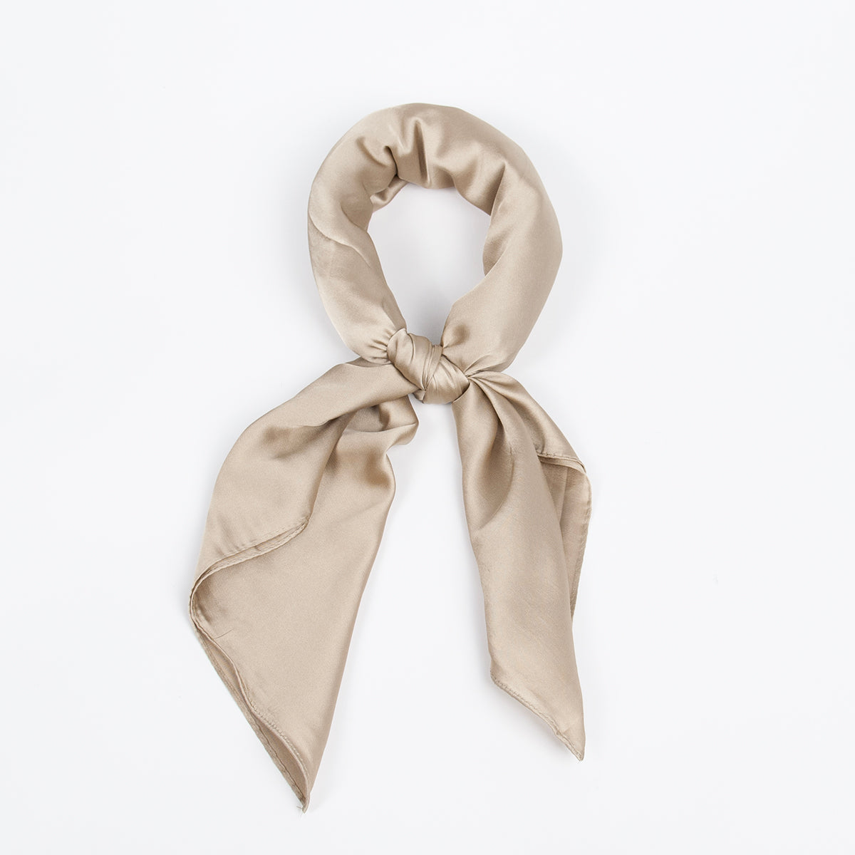 Scarf, Small plain scarf - beige