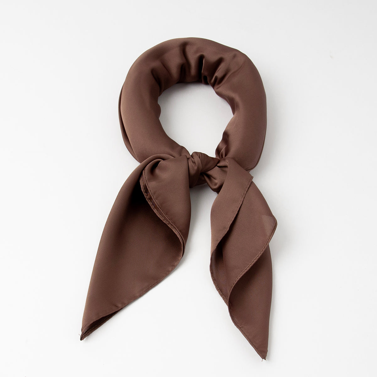 Scarf, Small plain scarf - brown