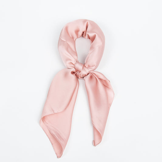 Scarf, small plain scarf - light pink