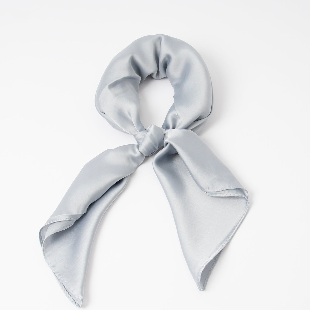 Scarf, small scarf solid color - jeans blue