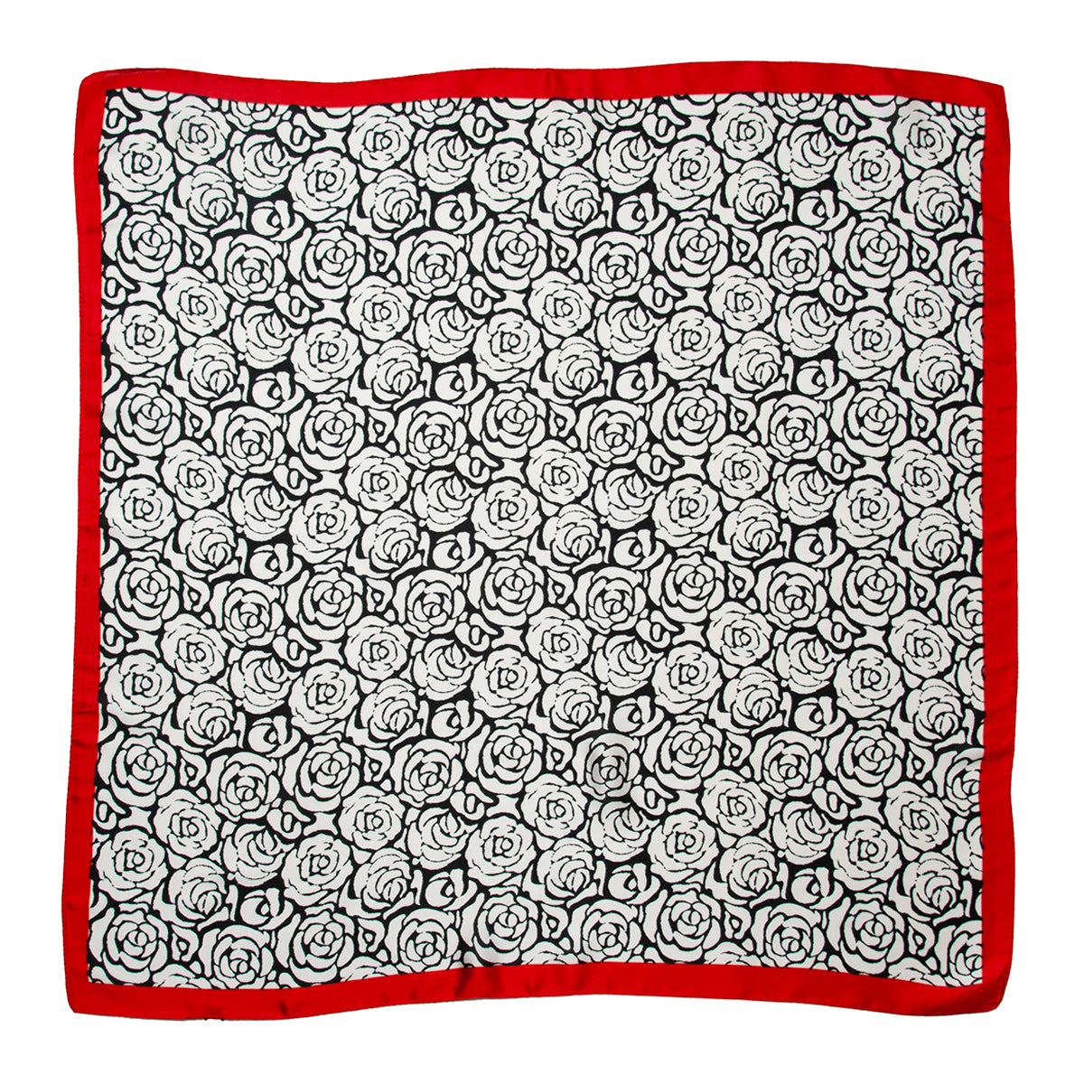 822623 Skjerf, lite skjerf blomsterprint - rød