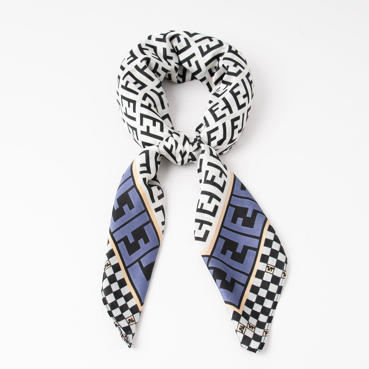 Scarf, Small scarf F-print - black