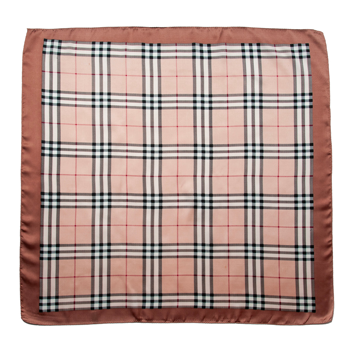 876301  Skjerf, Lite skjerf rutemønster - lys rosa