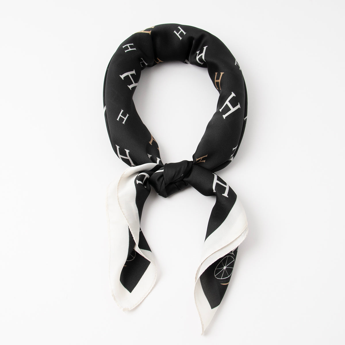 823101  Skjerf, Lite skjerf H-print - svart