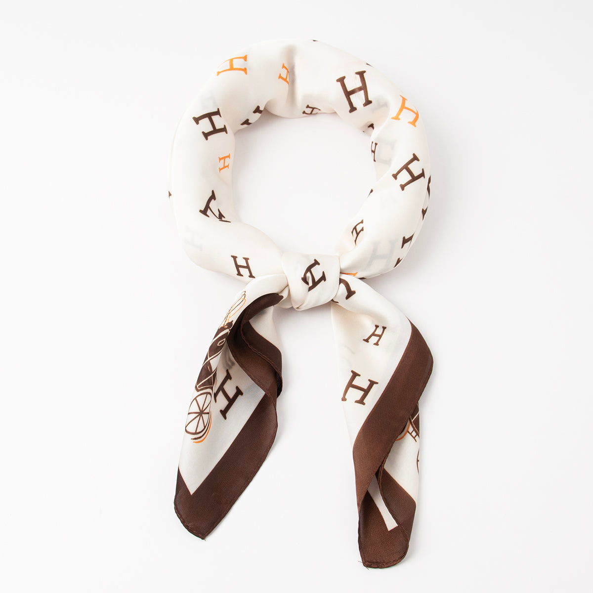 Scarf, Small scarf H-print - offwhite