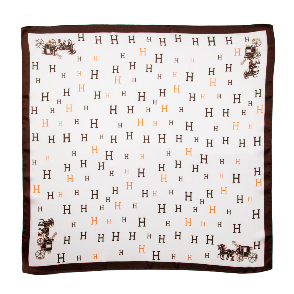 Scarf, Small scarf H-print - offwhite