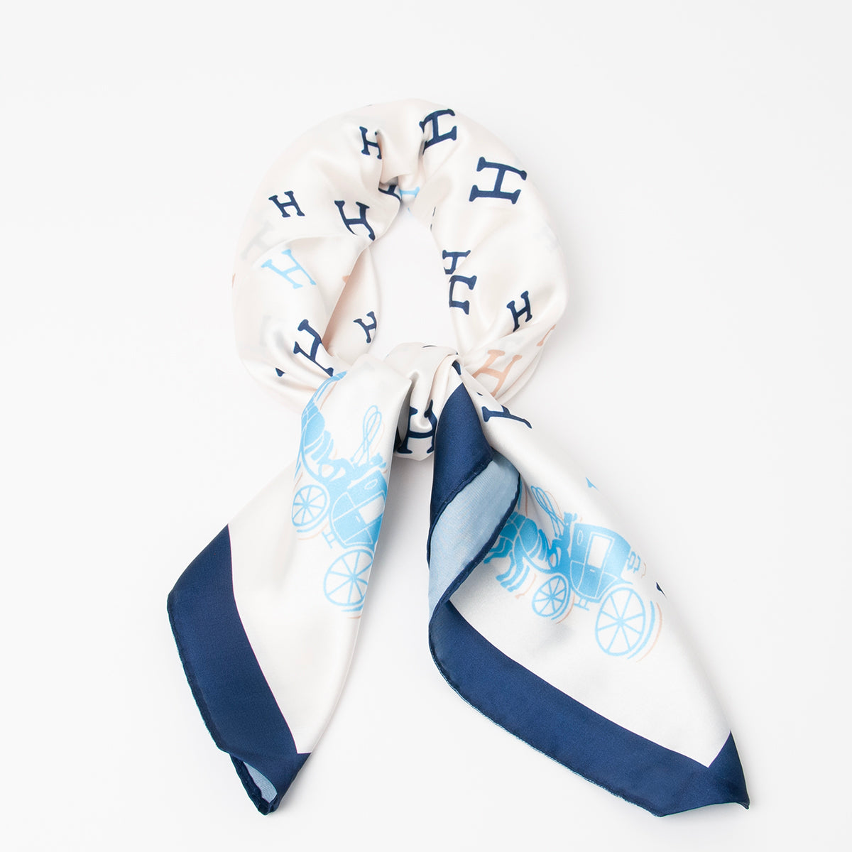 823146  Skjerf, Lite skjerf H-print - lys blå