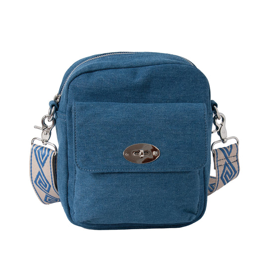 831944 Vesker, ELLEN Stor CityBag med frontspenne - jeans