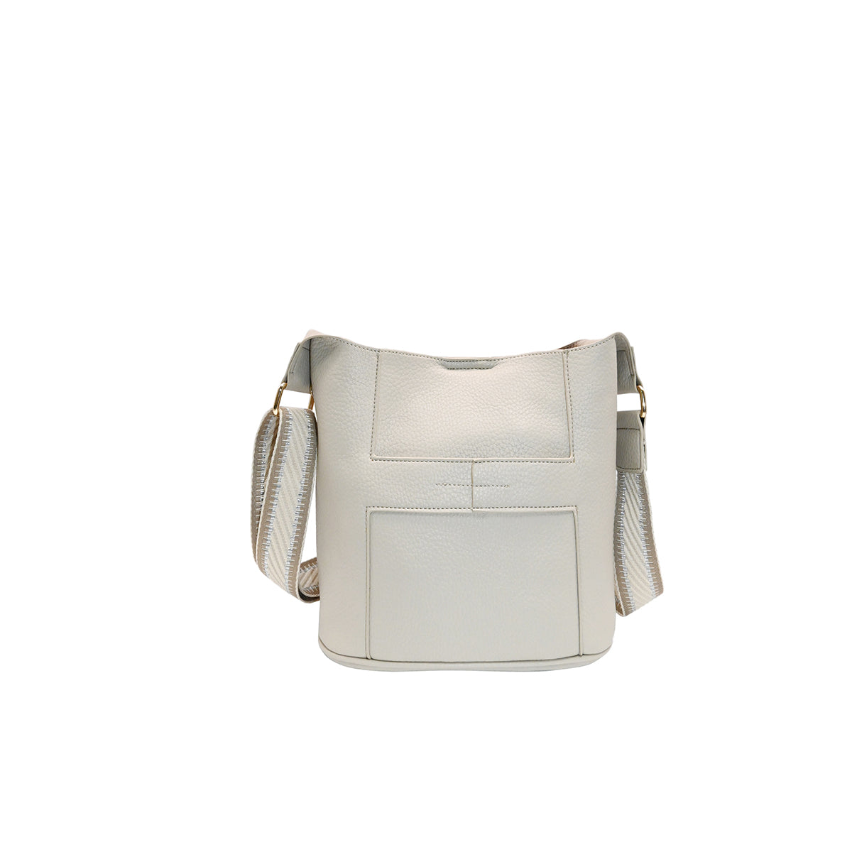 Bags, ELI CrossBag with patterned strap - beige