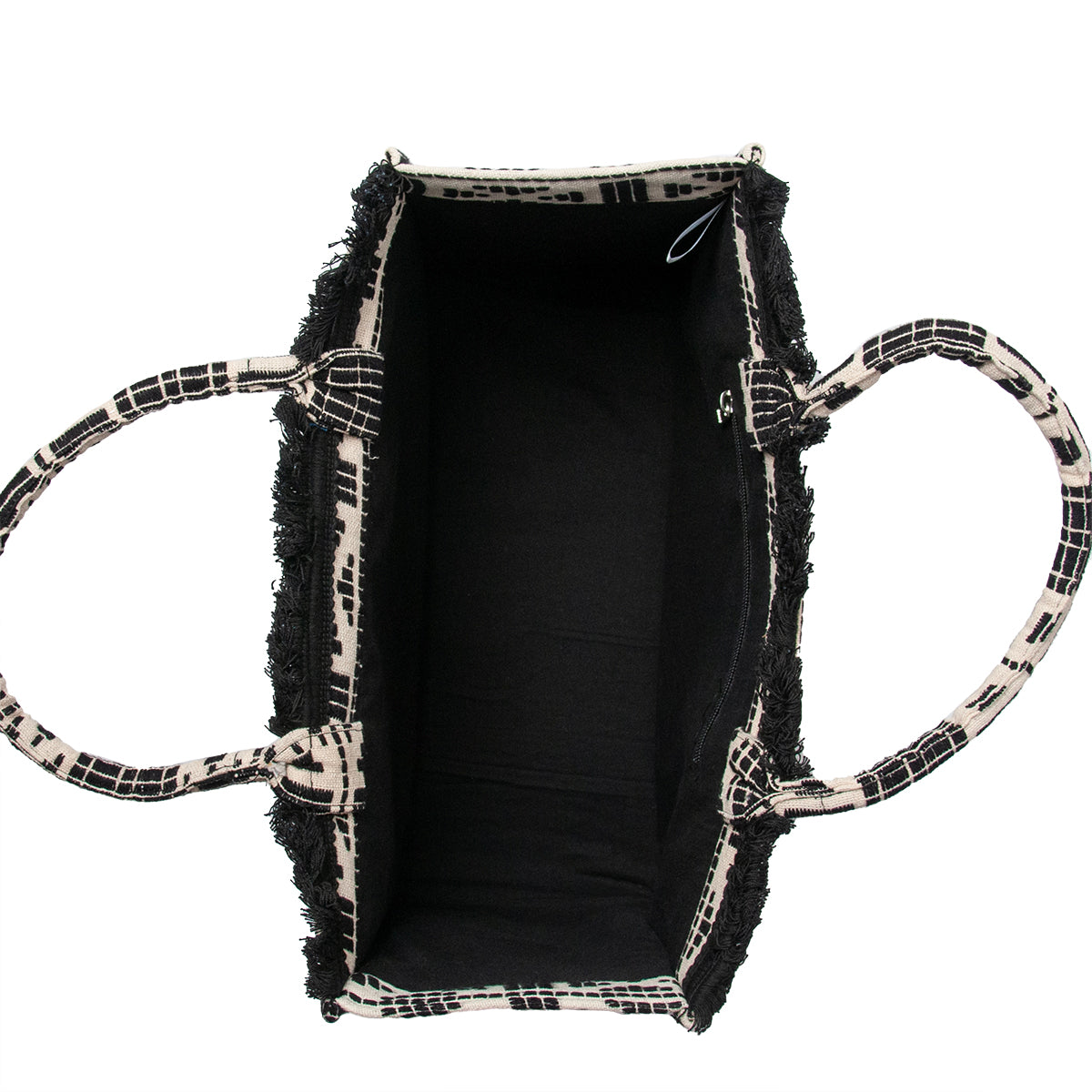 Bag, Jaquard shopper - black