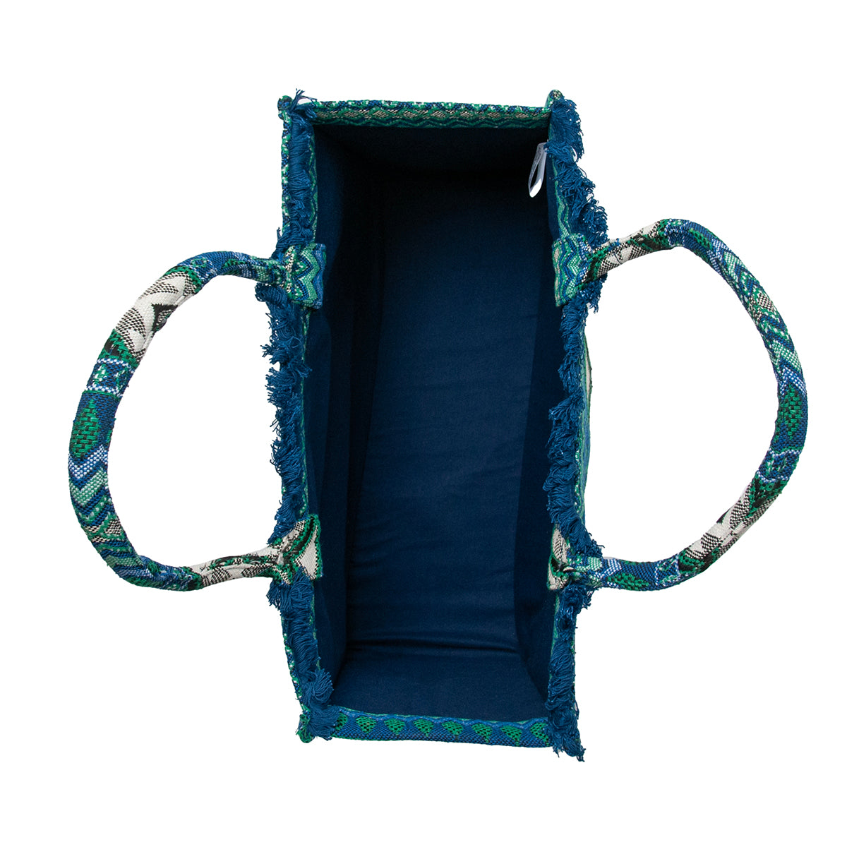 Bag, Jaquard shopper - blue