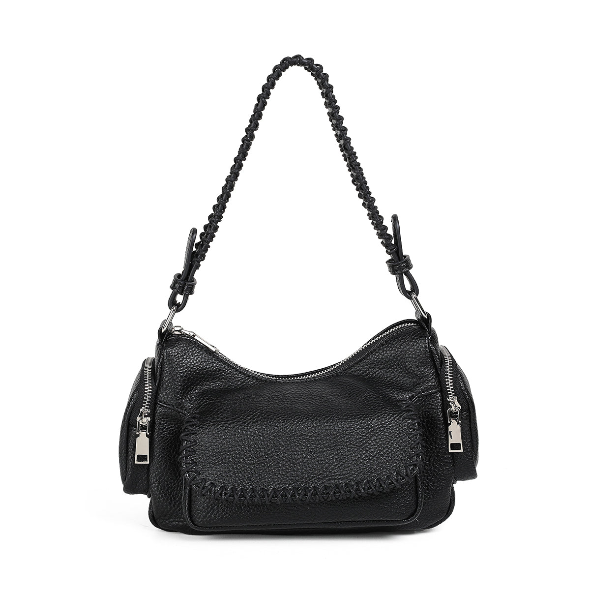 838801 Vesker, FANNY bag med makrame - svart