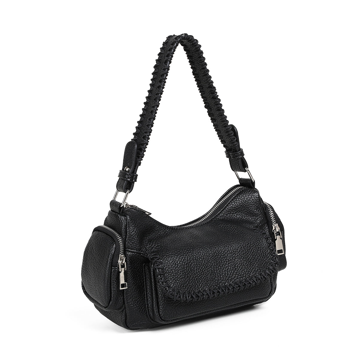 838801 Vesker, FANNY bag med makrame - svart