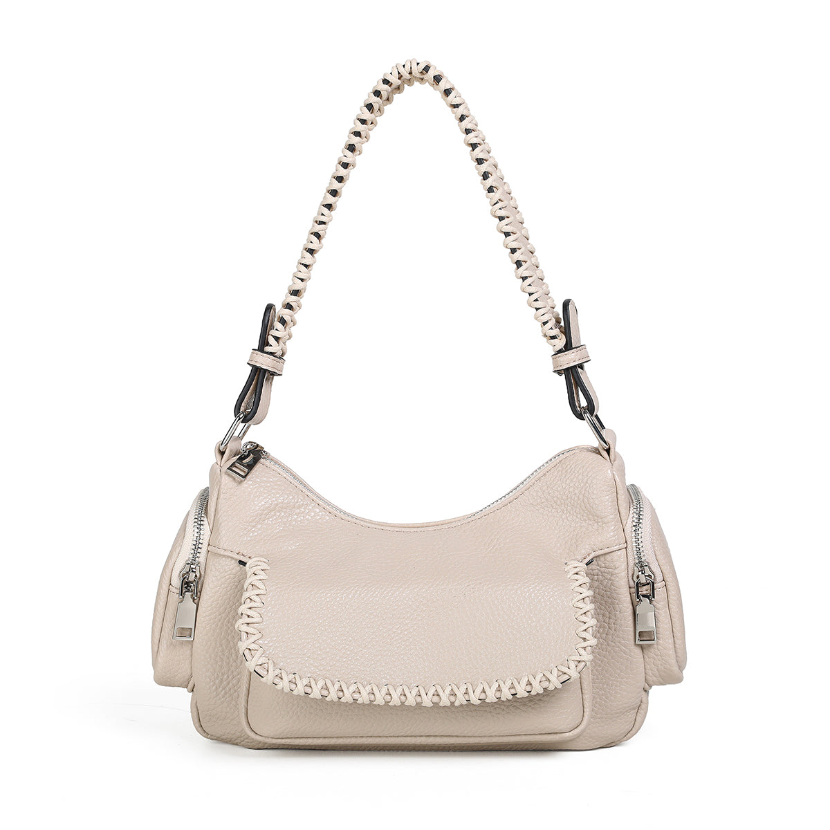 838805 Vesker, FANNY bag med makrame - beige