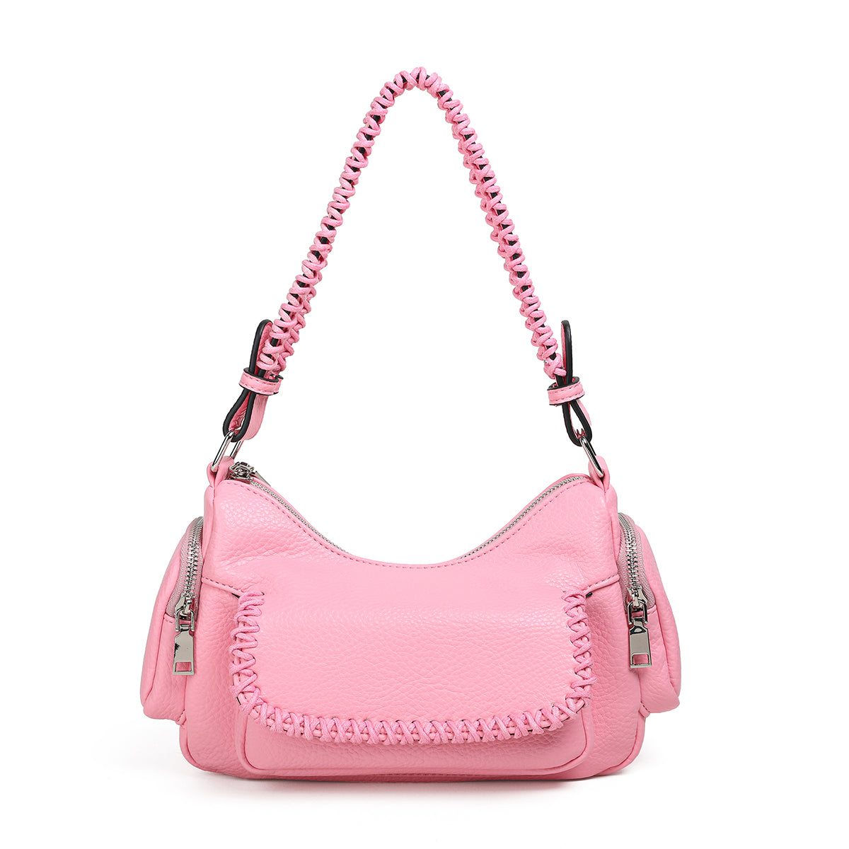 838836 Vesker, FANNY bag med makrame - rosa
