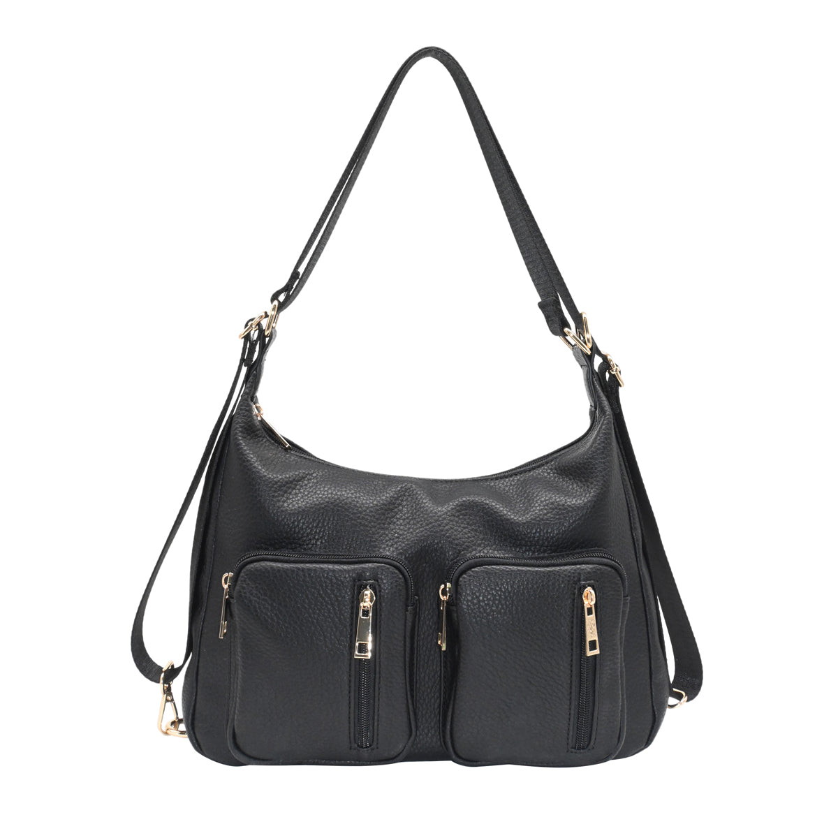 839001 Vesker, FRYD crossbag med frontlommer - svart