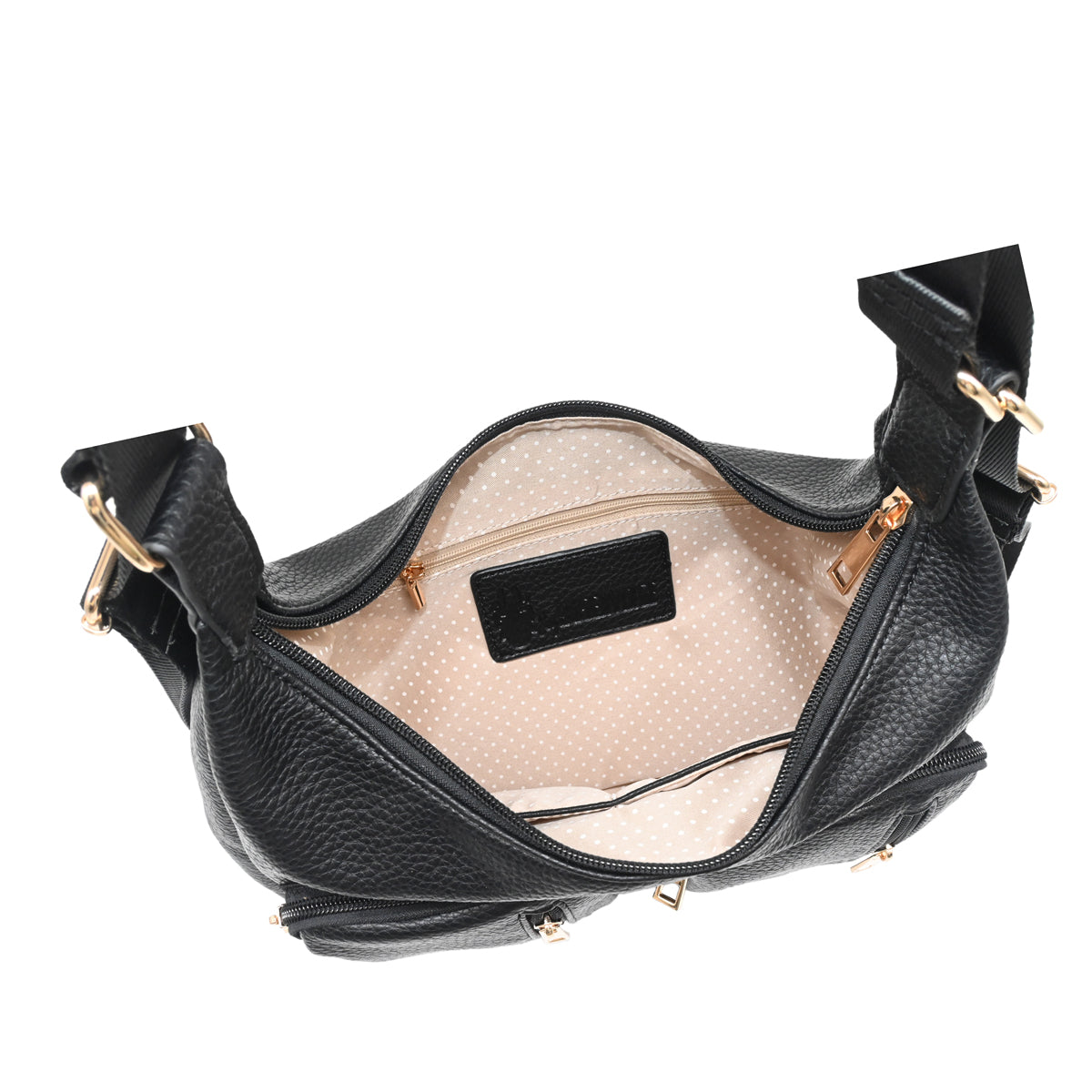 839001 Vesker, FRYD crossbag med frontlommer - svart